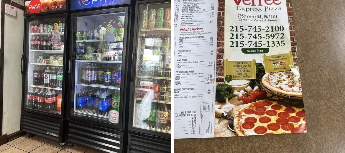 Verree Express Pizza Menu