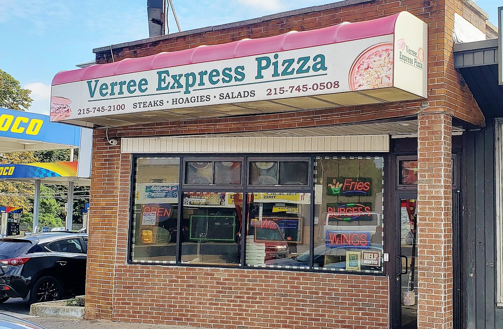 Verree Express Pizza Menu